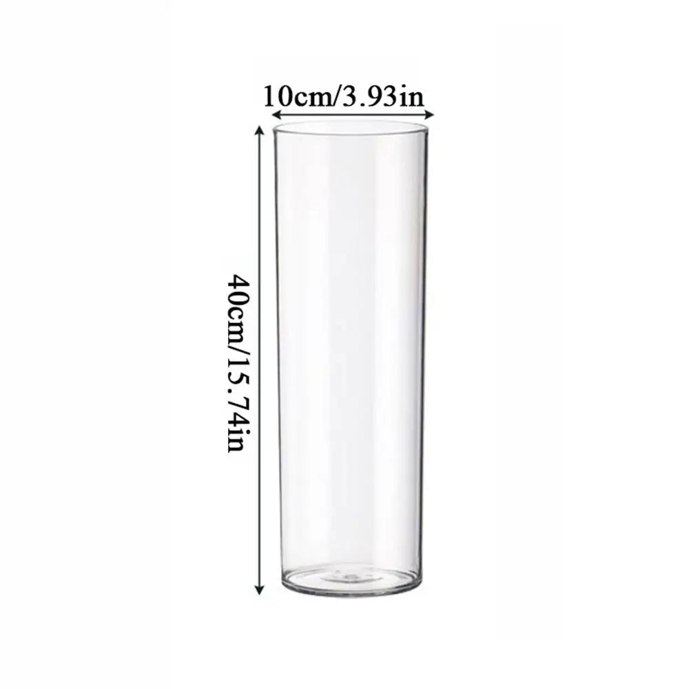 vases transparents modernes plastique inébranlables grandes tailles fleurs artificielles hydroponie