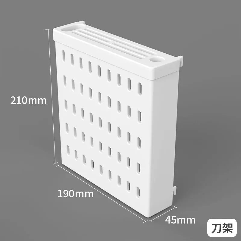 panneau perforé blanc étagère murale moderne accessoires rangement clips couteau clavier figurines