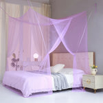 filet lit transparent moderne polyester coton blanc rose bleu violet jaune camping chambre coucher