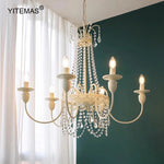 lustre classique noir blanc cristaux pendus vintage métal travaillé ampoules