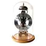 Horloge de table mécanique vintage en métal et cuivre pur