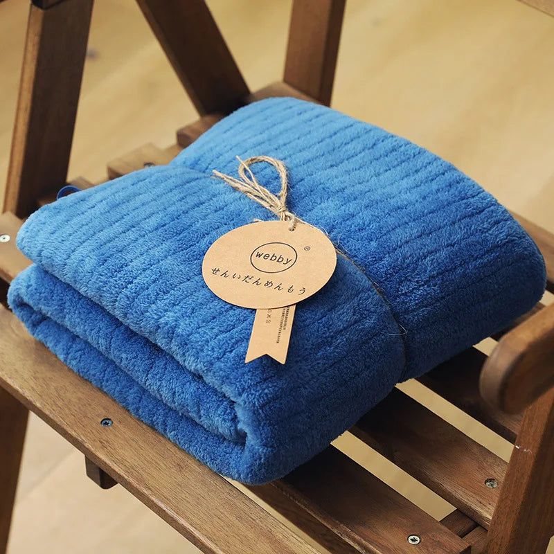 serviette bain microfibre rouge bleu gris jaune rose rayée absorbante rapide moderne douce