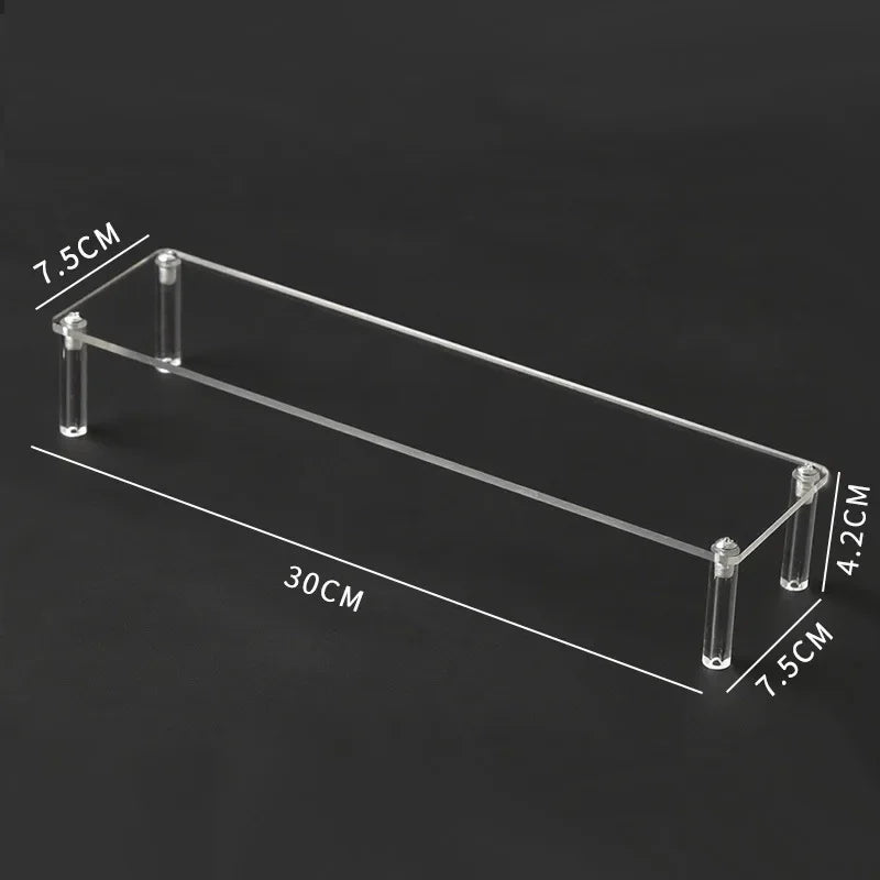 présentoir acrylique transparent moderne cupcake poupées parfum boîtes aveugles trapézoïdales étagère rangement multiple couches