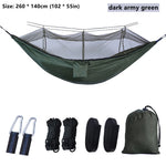 hamac double moustiquaire vert olive blanc tissu confortable transparent pratique léger