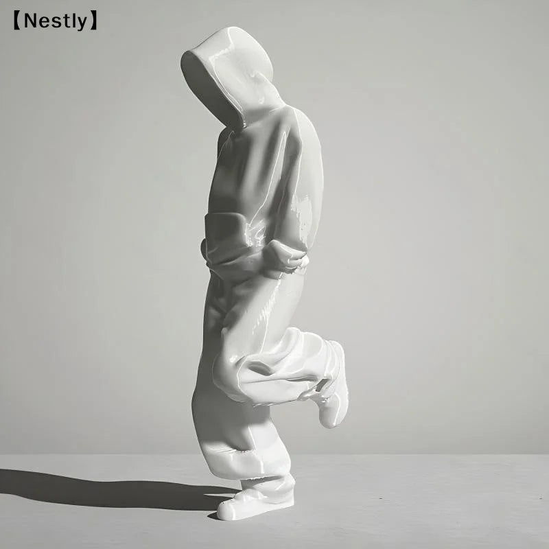 figurines résine humaines stylisées noir blanc minimaliste modernes intérieur