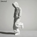 figurines résine humaines stylisées noir blanc minimaliste modernes intérieur