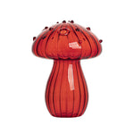 vase moderne verre coloré rayures vertes rouges jaunes dorés décoration