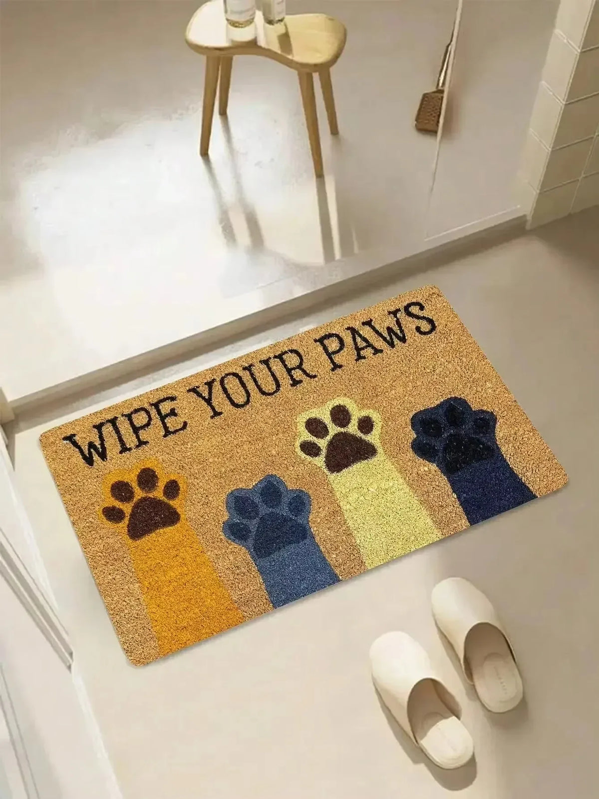 tapis d'entrée moderne chat noir bienvenue antidérapant salon bain extérieur 30x50cm 40x60cm