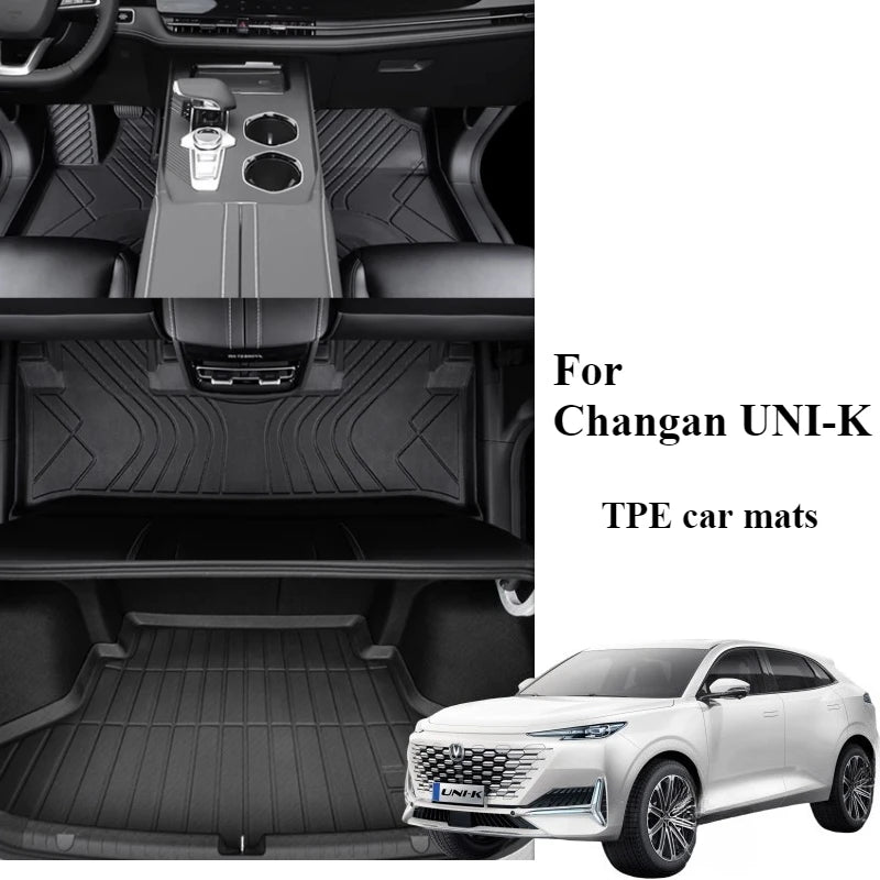 tapis sol voiture changan uni noir rayures diagonales motifs géométriques moderne imperméable antidérapant toutes