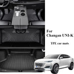 tapis sol voiture changan uni noir rayures diagonales motifs géométriques moderne imperméable antidérapant toutes