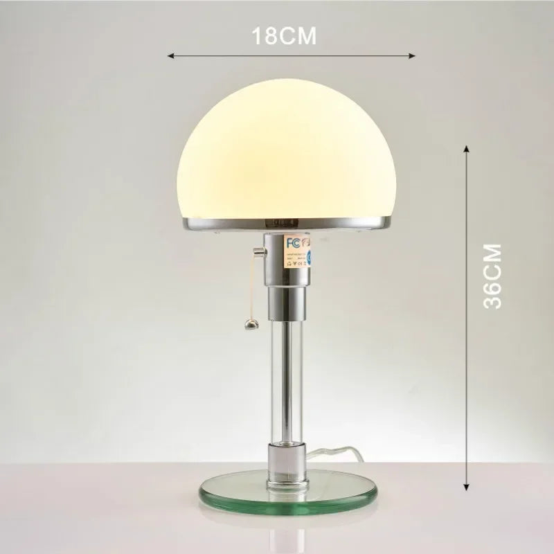 lampe table moderne blanc chrome lumière led transparente câble interrupteur eu