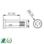 supports lampe led g4 50cm blanc noir résistants hautes températures 250 degrés 1248v industriels