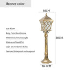 lampe sol extérieure ip65 noir bronze led 2492000lm grille ajourée classique vintage aluminium
