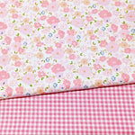 tissu patchwork fleuri rose rouge vert jaune bleu violet 25cm 50cm couture scrapbooking vintage