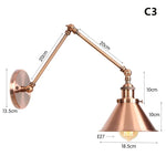 lampe murale articulée or industrielle vintage chambre cuisine salle manger