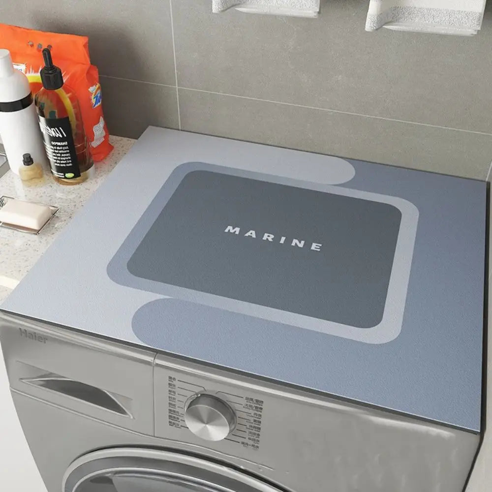 protège lave linge adhésif motif floral moderne gris noir beige vert bleu