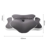 oreiller cervical ergonomique mousse mémoire forme soutien cou sommeil dos côté gris blanc