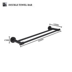 accessoires salle bain noir mat modernes fixations papier toilette verre dents brosse dents