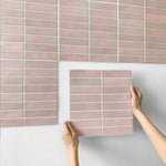 Carreaux mur rose pâle 3d autoadhésifs modernes 30x30cm imperméables antimoisissures thermiques