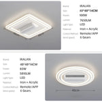 ventilateur led moderne blanc invisible télécommande couleurs changeantes élégant fixations invisibles