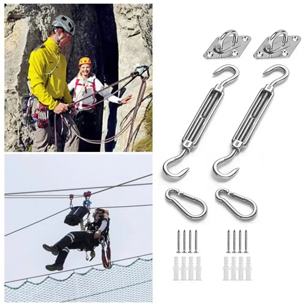 Boucles losanges et mousquetons en acier inoxydable