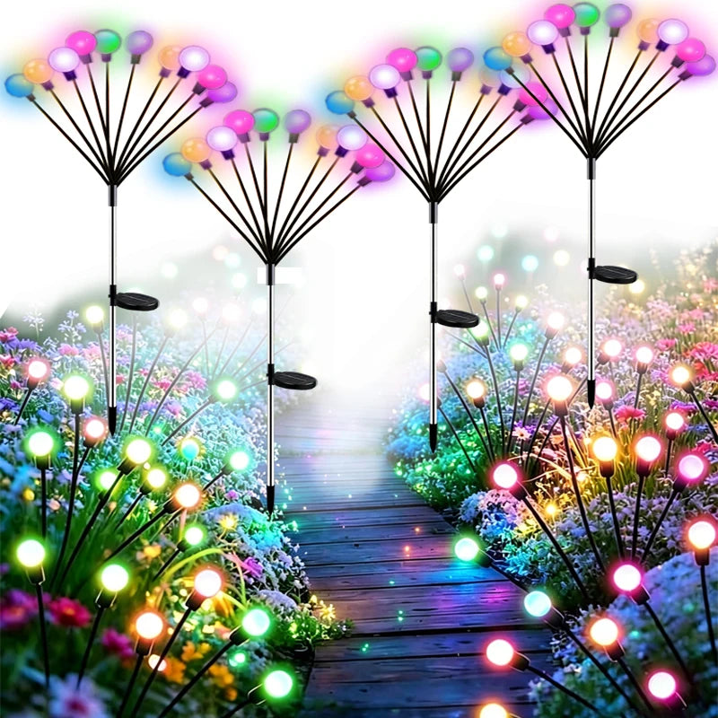 lumière solaire jardin moderne noire blanche oscillante extérieure autoinstallation imperméable led multicolorebranches