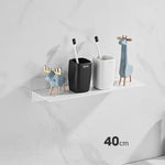 étagères murales dorées modernes lisses salle bain 30 40 50cm