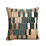 housse coussin velours géométrique doré moderne 30x50cm 45x45cm