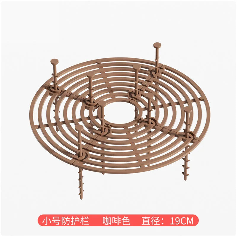 grille protection pot fleur marron clair moderne 19cm 30cm 52cm occlusion horizontal minimaliste