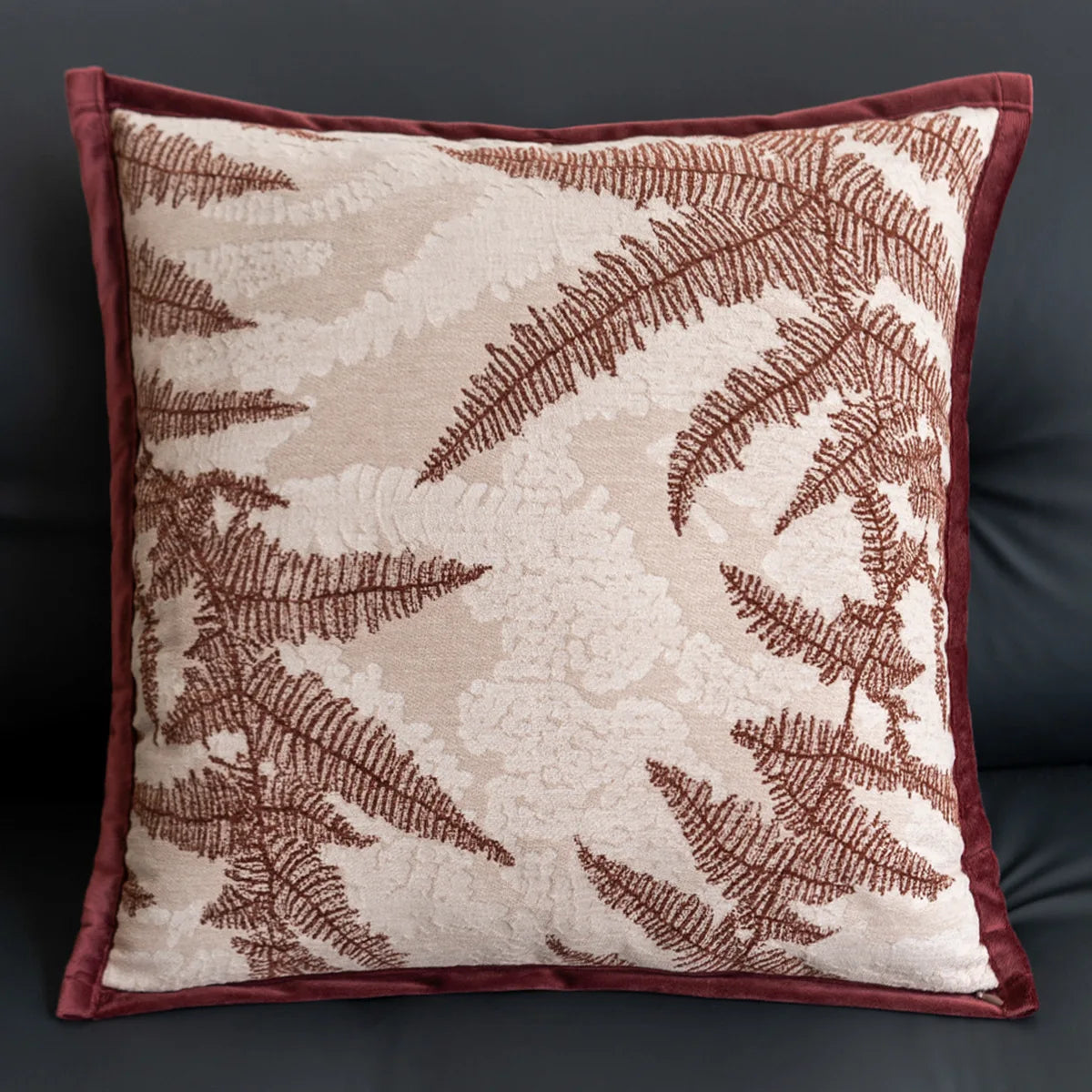 housse coussin polyester géométrique chevaux marron blanc moderne décoration intérieure nordique fixations