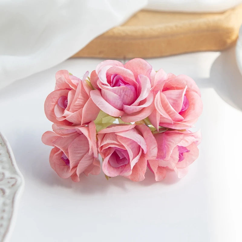 fleurs artificielles soie roses blanches couronne mariage romantique décoration intérieure anniversaire baby shower
