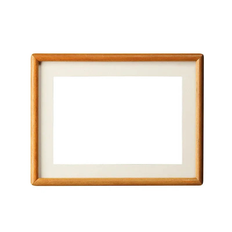 cadre photo bois naturel classique marron clair texture bois fenêtre photo minimaliste deco intérieure