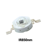 diodes infrarouges 730nm 850nm 940nm 1050nm 3w blanc rouge moderne technologie clips métalliques