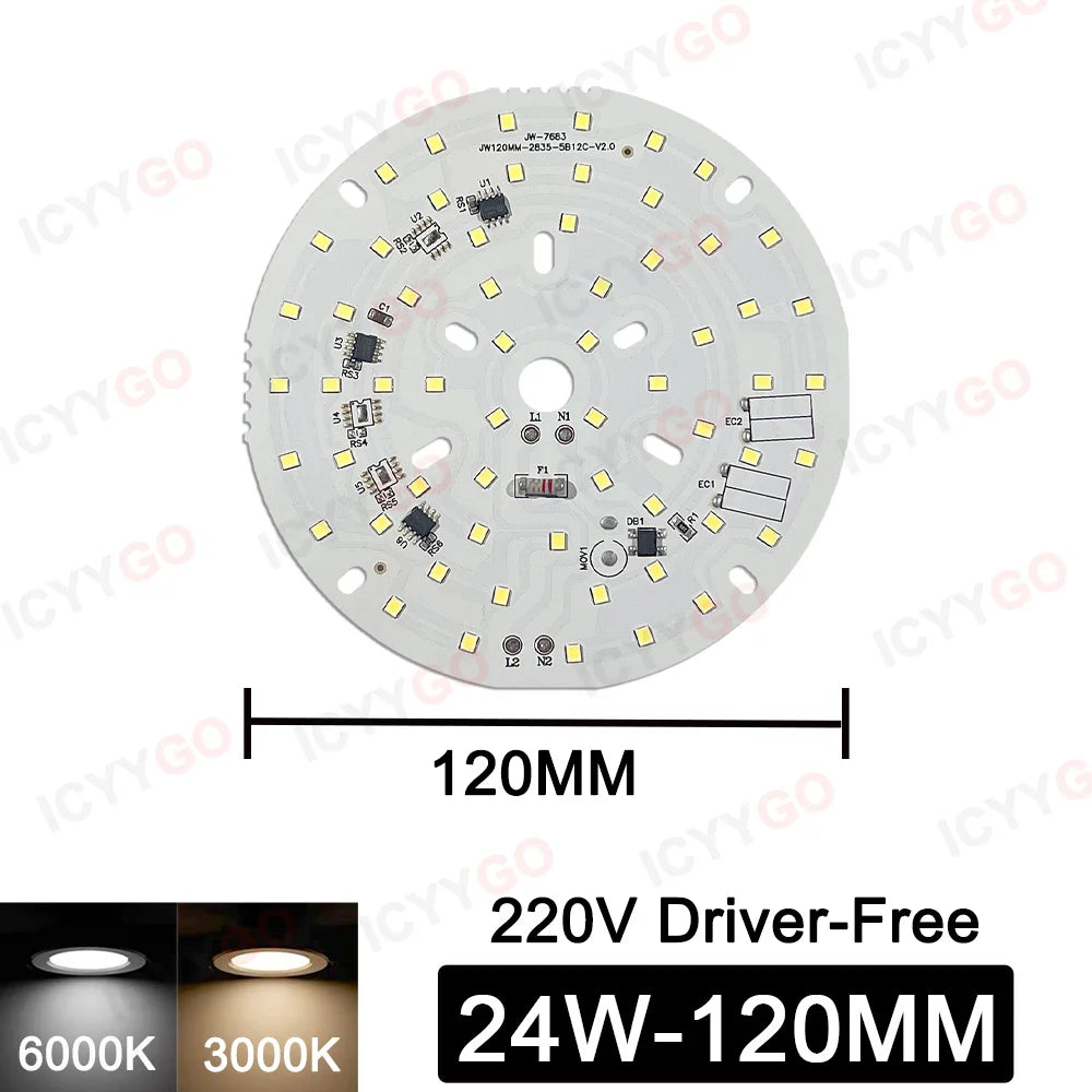plaque led 100w 80w blanc moderne 198mm 160mm sans pilote smd2835 aluminium