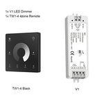 contrôleur led sans fil zones gradateur tactile noir blanc modernes 24v 36v