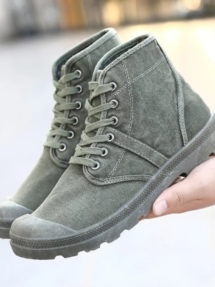 bottines homme toile beige gris vert olive chaussures sport confortables rétro lacets