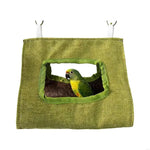 tente oiseaux verte bleue rose simple moderne coton jute annneau métalliqueextérieur intérieur