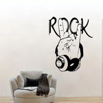 sticker mural notes musicales texte médicament esprit noir moderne décoration chambre salon