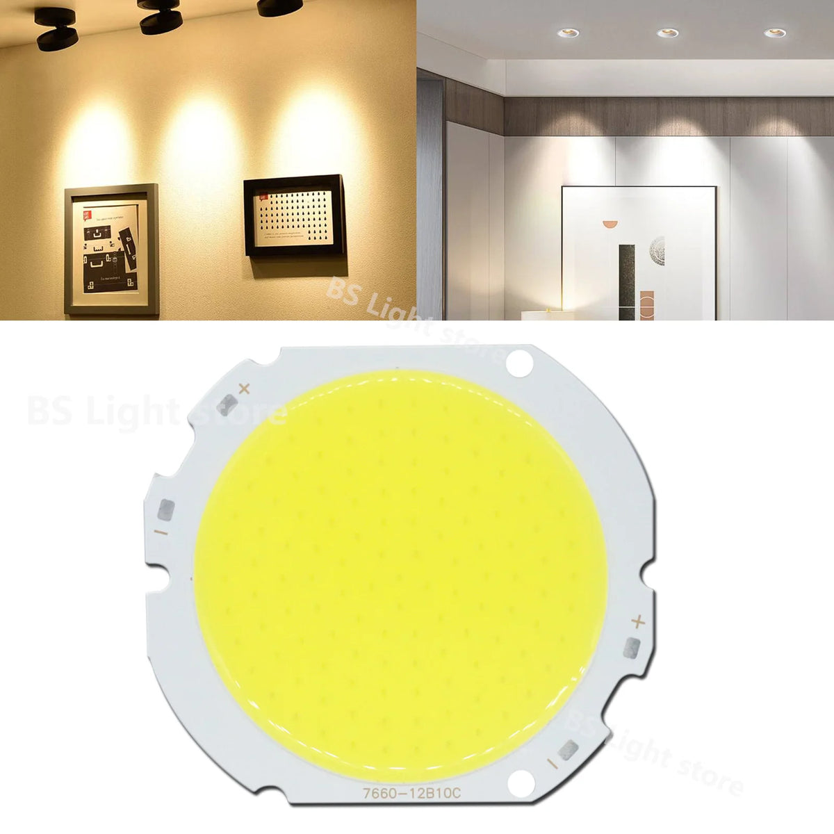 plaque led moderne 78mm 74mm blanc jaune points noirs 50w dc30v lumineuse