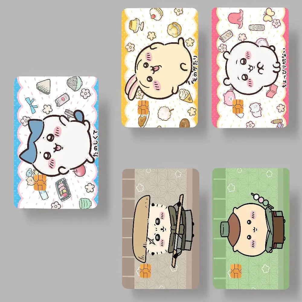 autocollants carte credit dessin anime kawaii motifs alimentaires bordures colorées