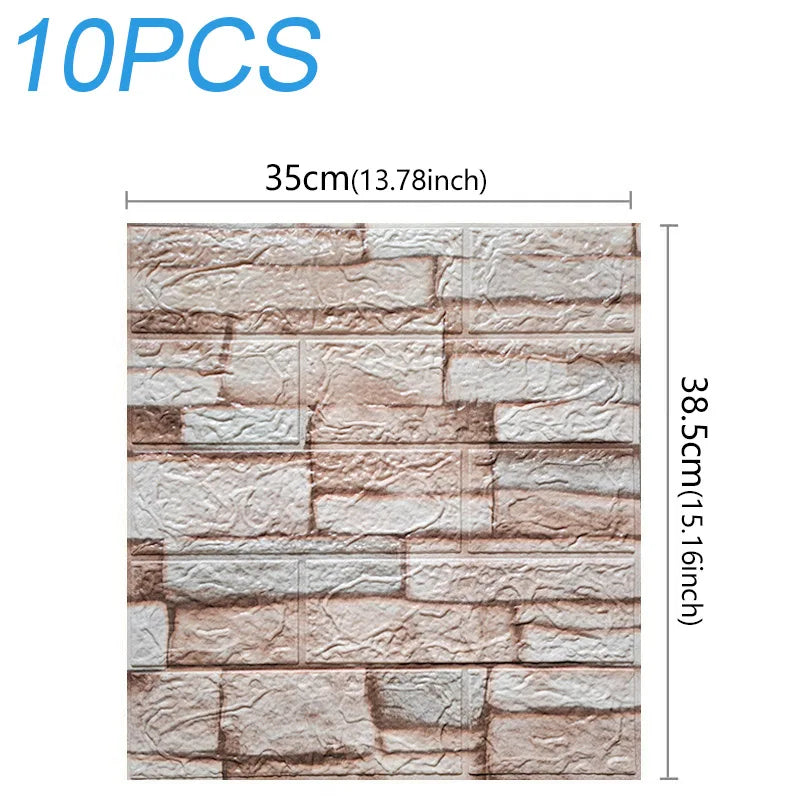 décoration murale adhésive brique texture moderne panneau noir rose marron rustique