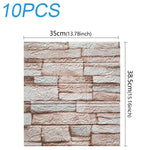 décoration murale adhésive brique texture moderne panneau noir rose marron rustique