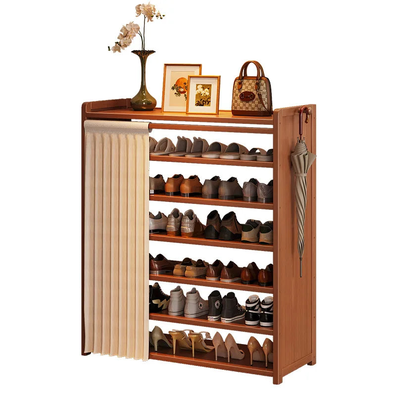 meuble chaussures bois naturel moderne niveaux 50 70 90 100cm