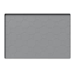 tapis toilette chat gris hexagones moderne imperméable daim easy clean 71x55cm