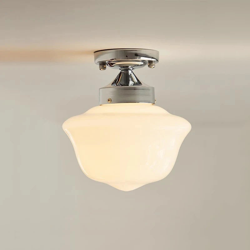lampe suspendue vintage verre blanc matériau fer moderne facile éclairage chambre salon