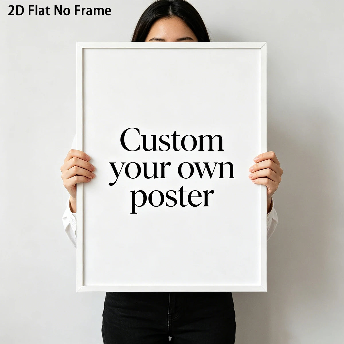 poster personnalisé toile blanc texte noir décoration murale minimaliste cadeau photo famille