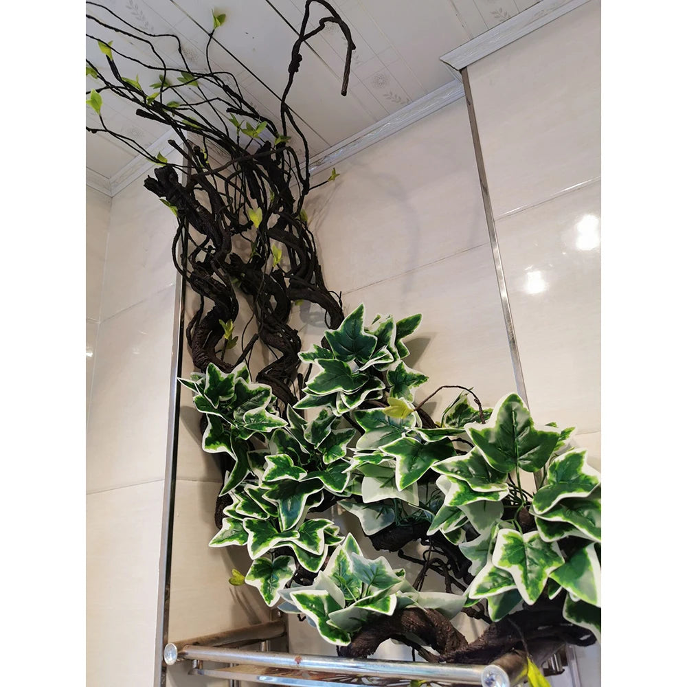 guirlande végétale artificielle feuilles fougère lierre naturelle extérieur intérieur décoration vert foncé clair