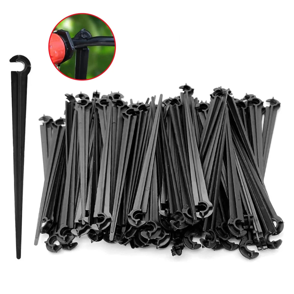 supports d'irrigation goutte goutte clips tuyau 47mm pots plantes irrigation pratique robuste clips noirs