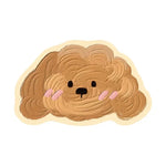 autocollant murale motif chien ours mignon texte have good dog beige rose