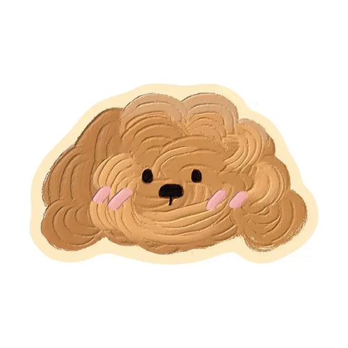autocollant murale motif chien ours mignon texte have good dog beige rose